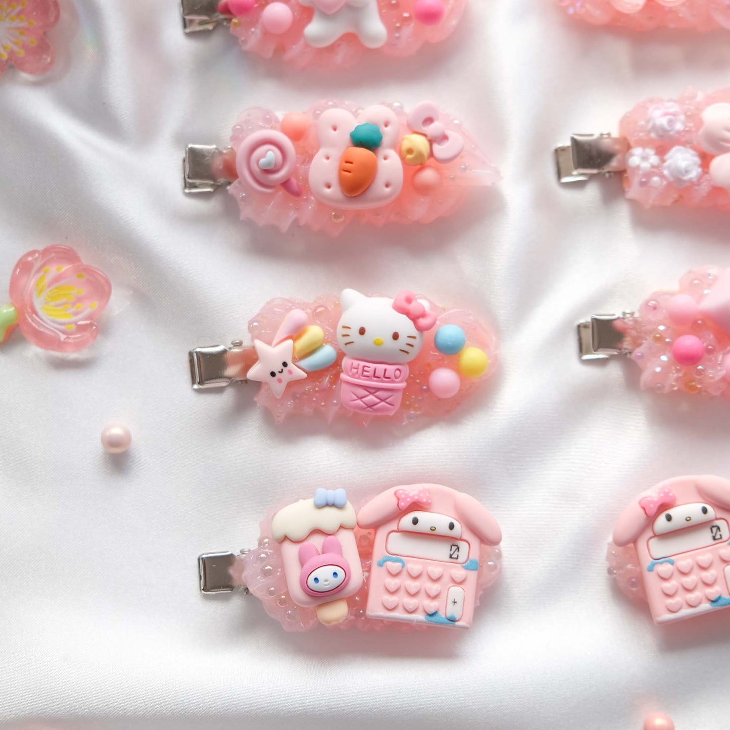 Pink Kawaii Hair Clips