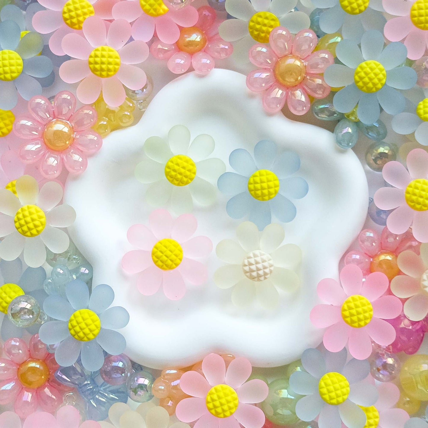 Mixed Flower, Bunny, Mickey Mouse, Bow Beads 10 Pack