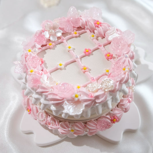 Frosted Pink Garden Jewellery Box