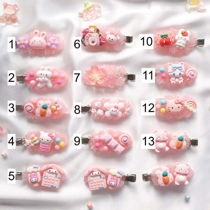 Pink Kawaii Hair Clips