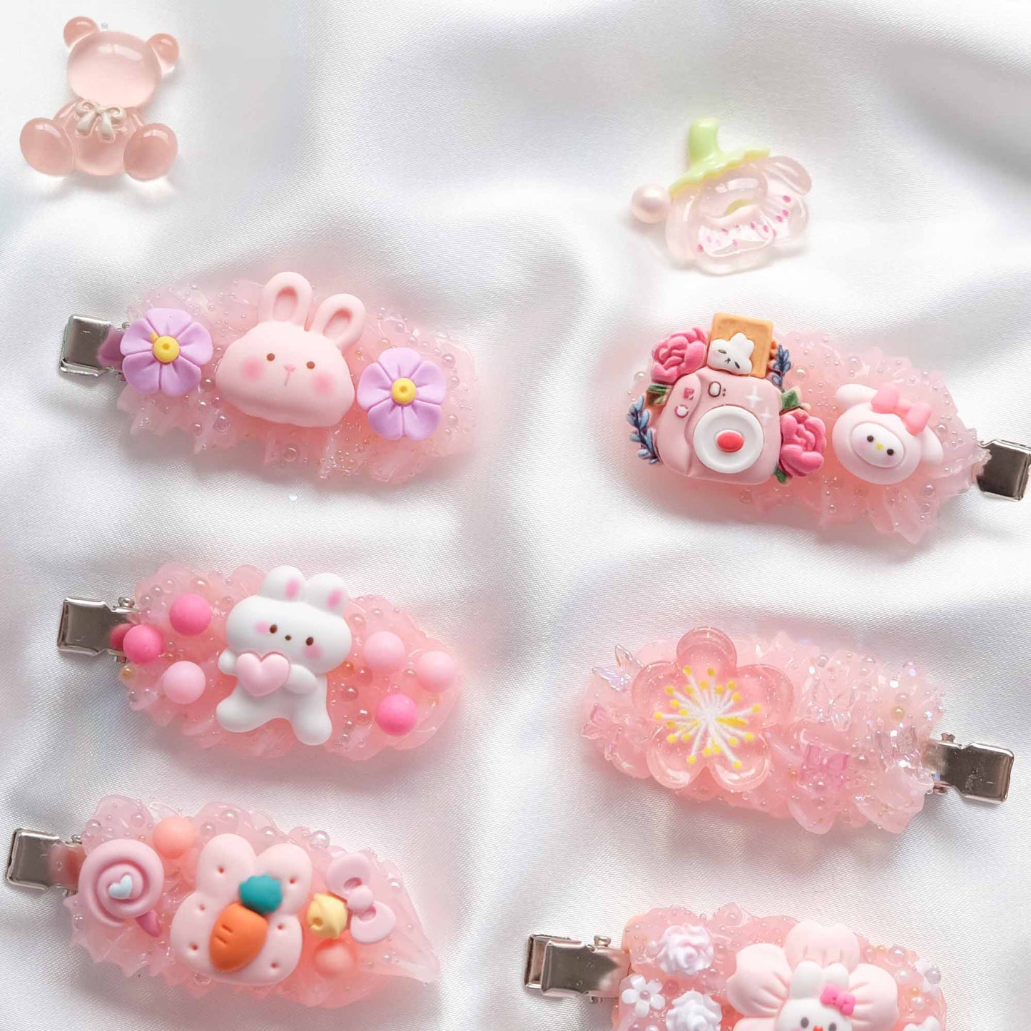 Pink Kawaii Hair Clips