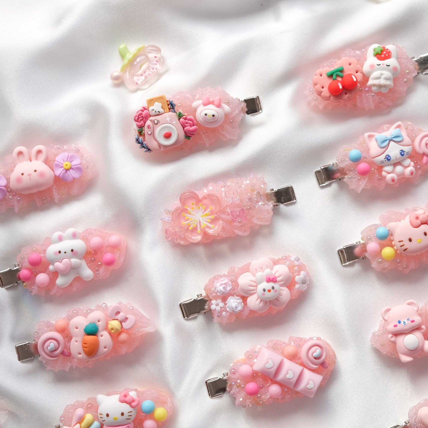 Pink Kawaii Hair Clips