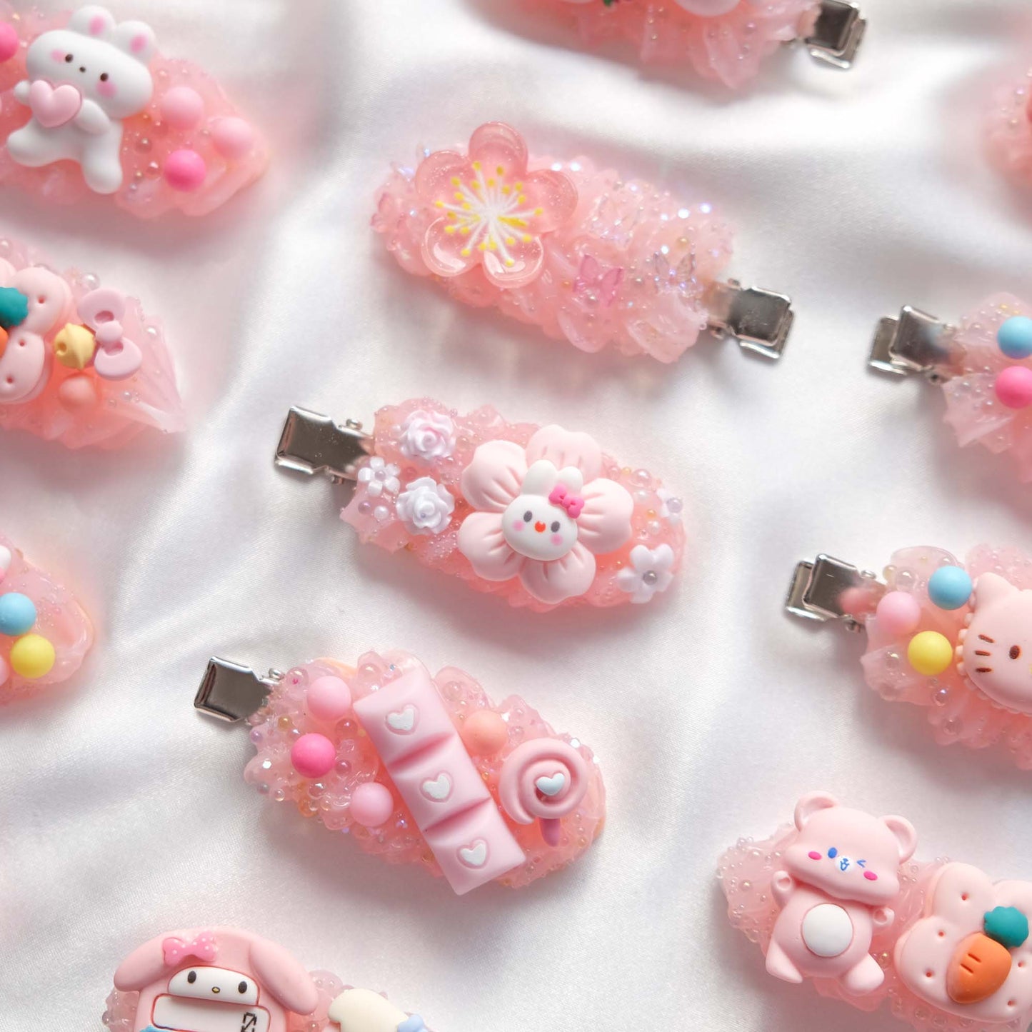 Pink Kawaii Hair Clips