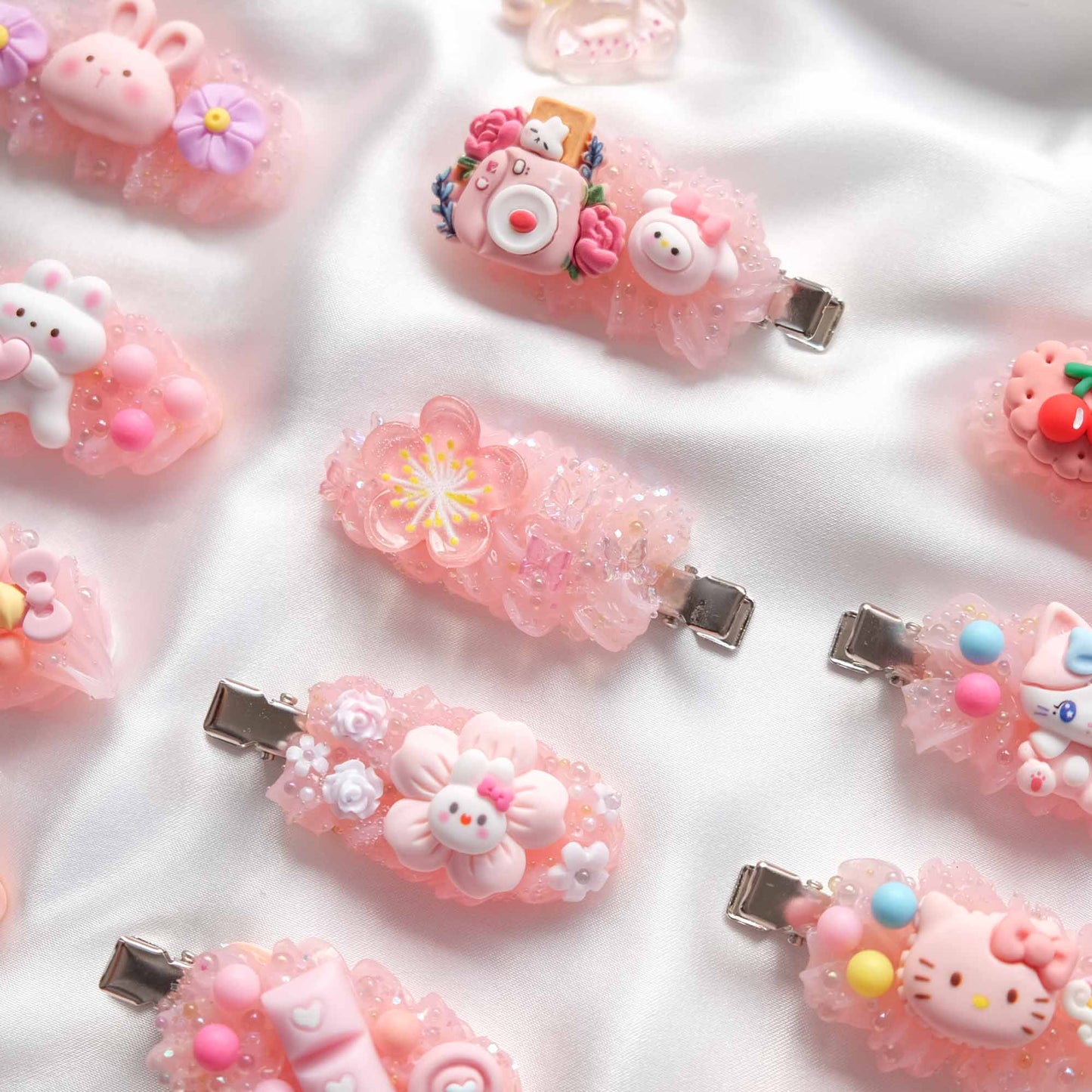 Pink Kawaii Hair Clips