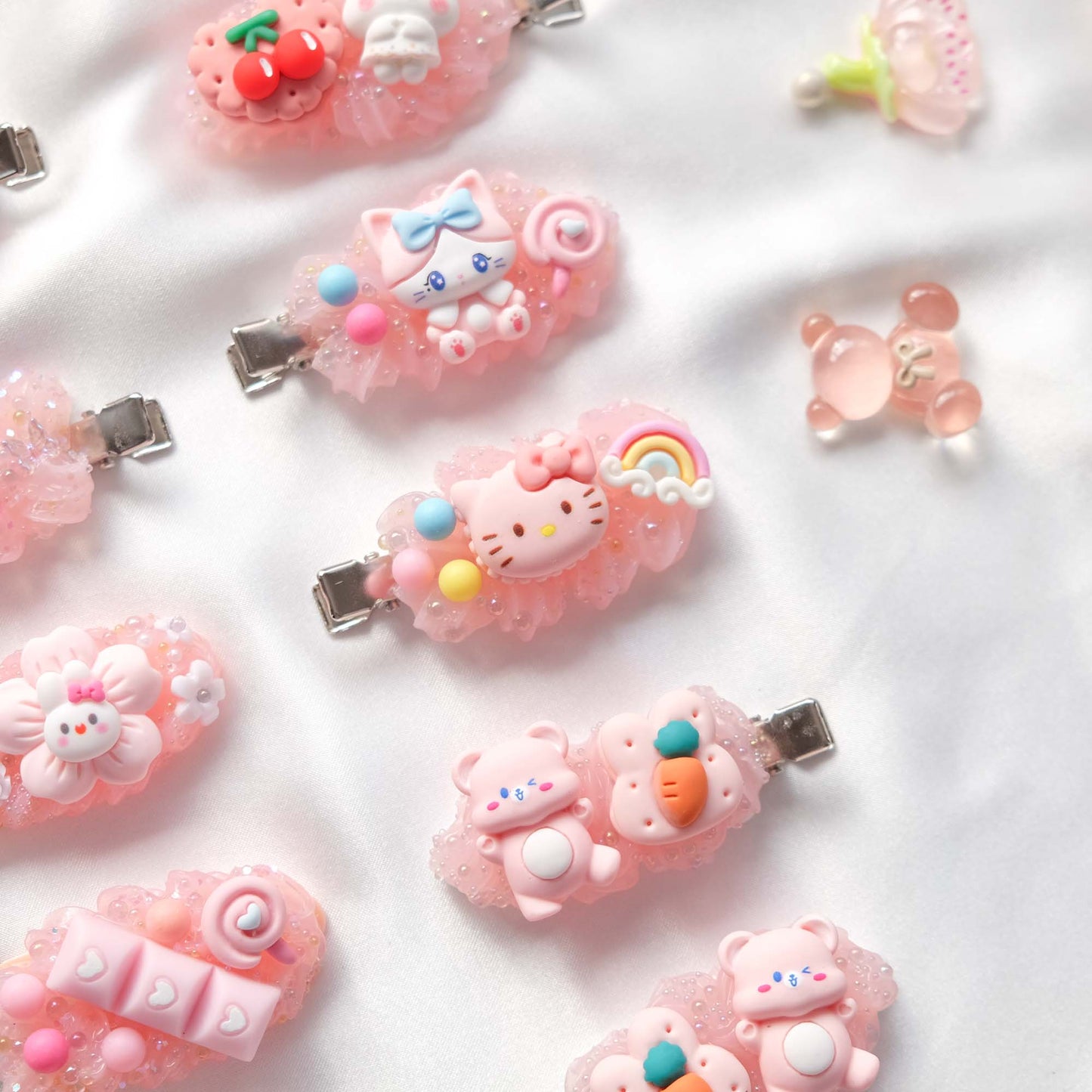 Pink Kawaii Hair Clips