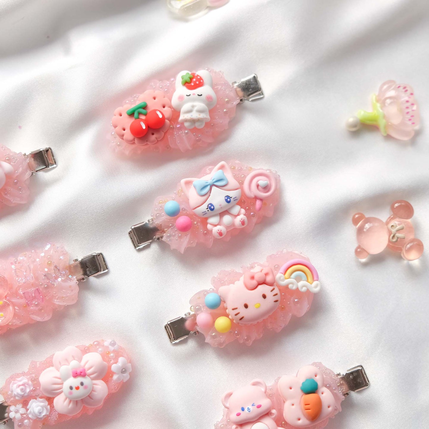 Pink Kawaii Hair Clips