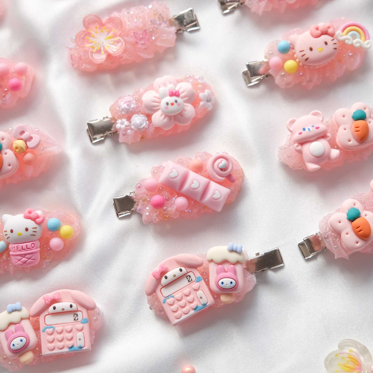 Pink Kawaii Hair Clips