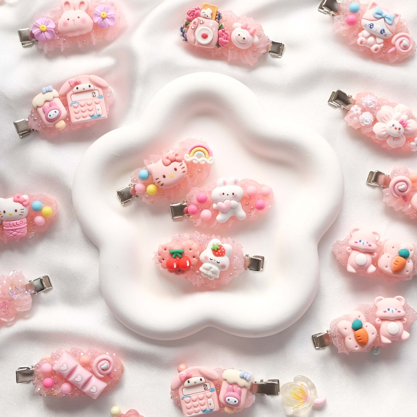 Pink Kawaii Hair Clips