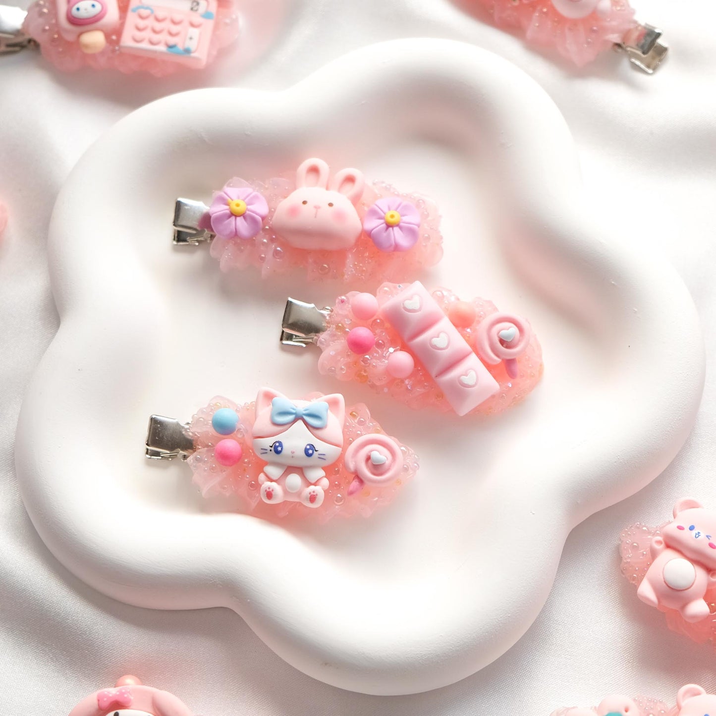 Pink Kawaii Hair Clips