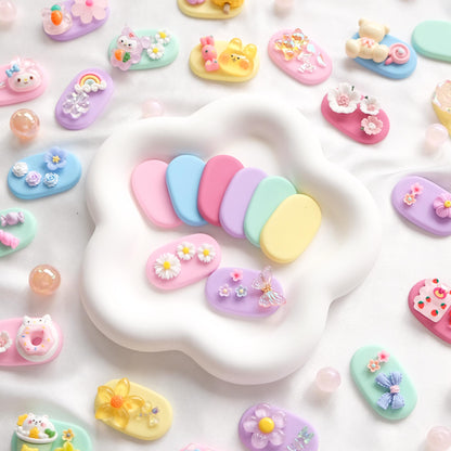 Macaron Hair Clip Base