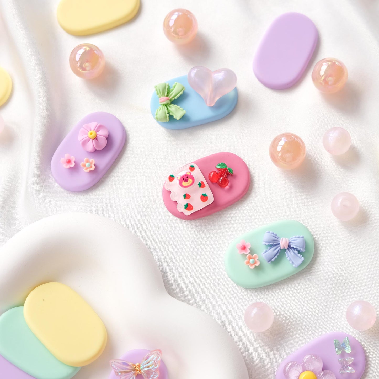 Macaron Hair Clip Base