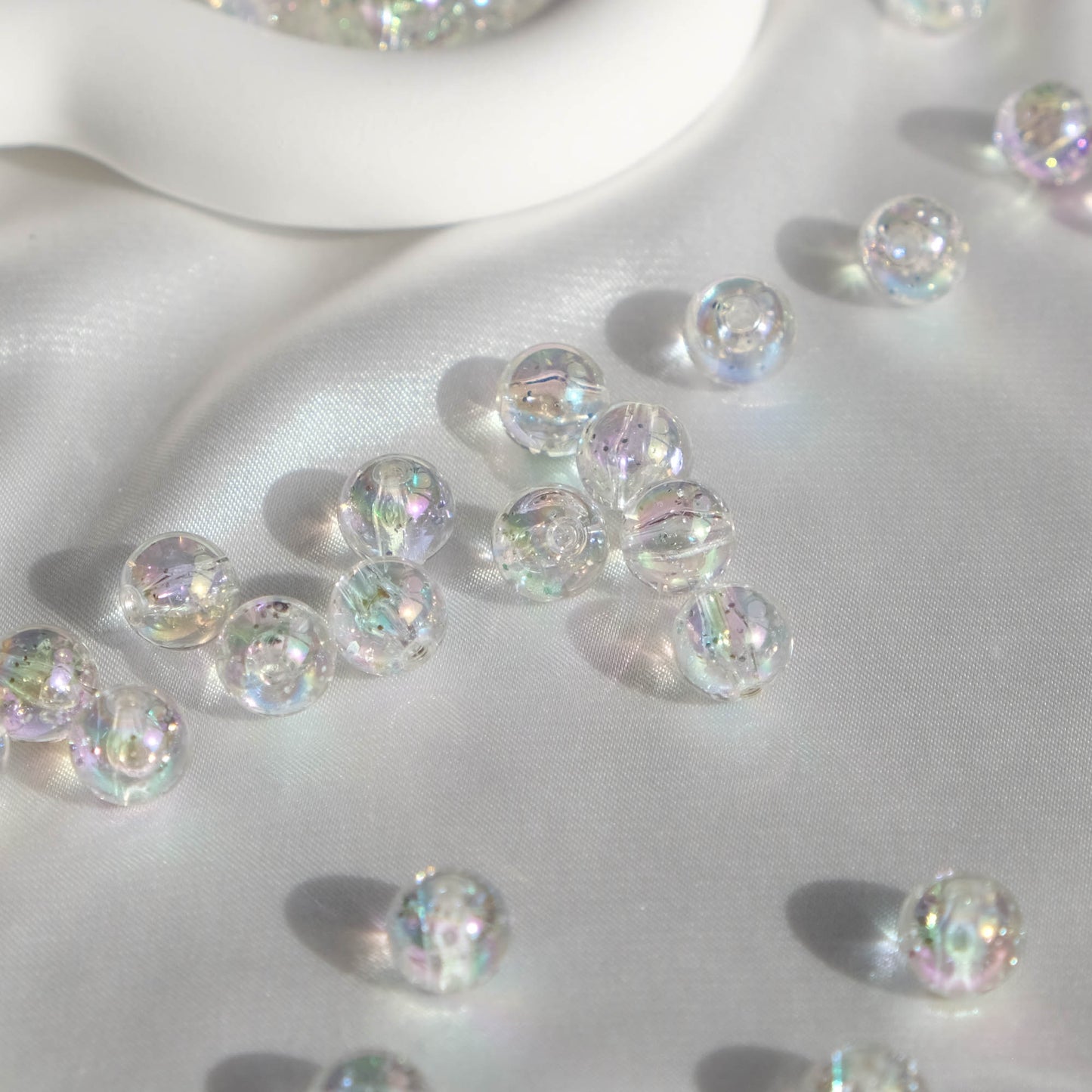 Round Glitter Beads 10mm