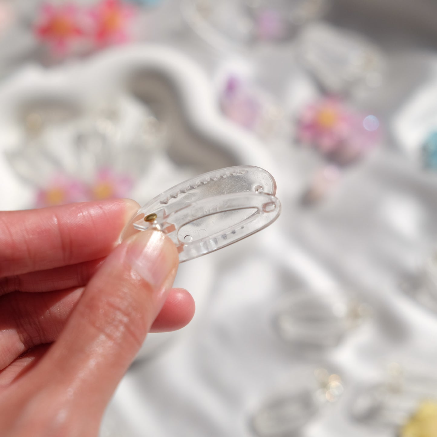 Oval Transparent Hair Clip 10 Pack