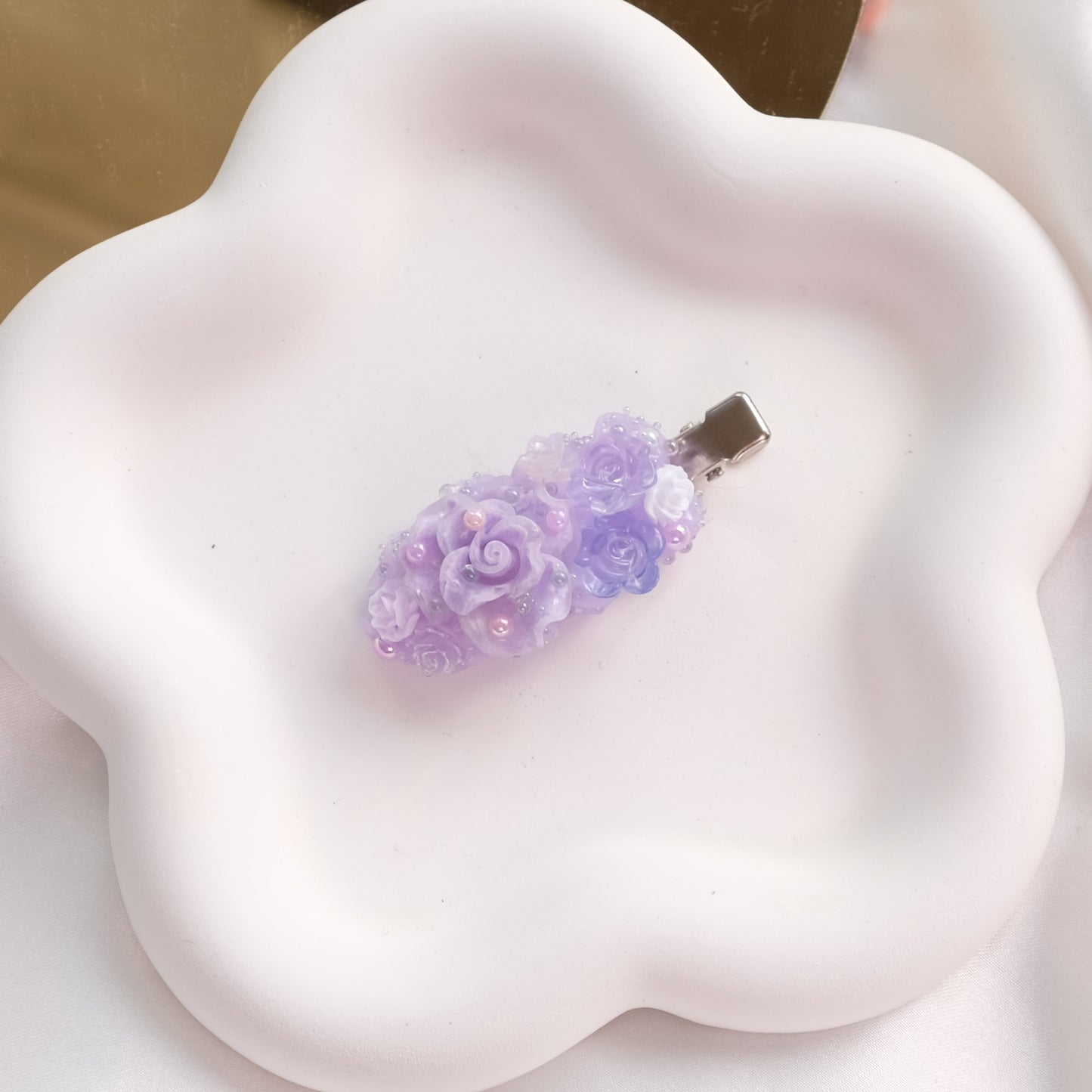 Lilac Garden Hair Clips