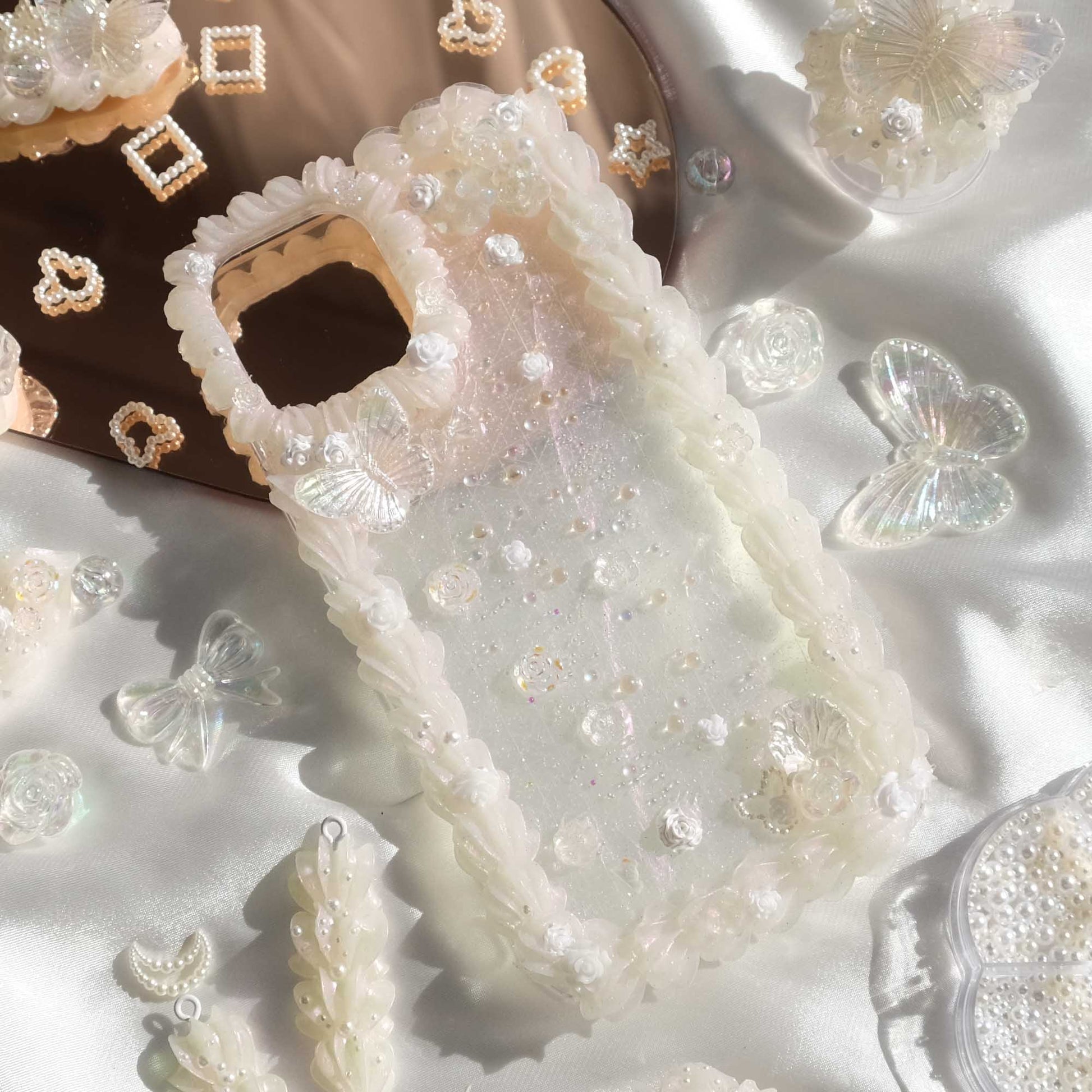 Iridescent Pearl Phone Case – Moon Bunny