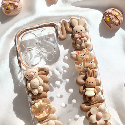 Coffee Colour Cartoon Phone Case No.1