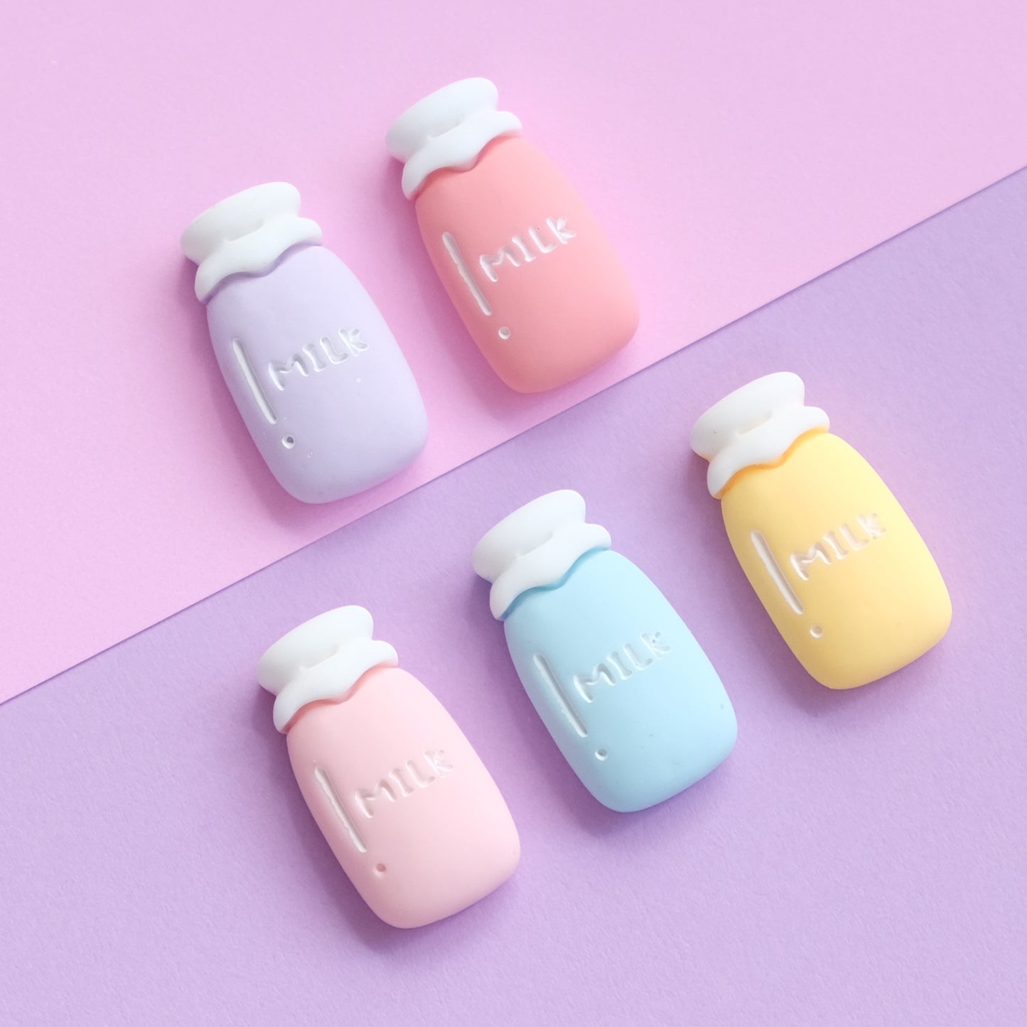 Pastel Milk Bottles