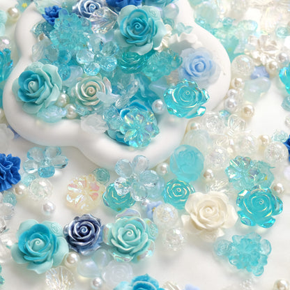 Blue Baroque Style Flowers