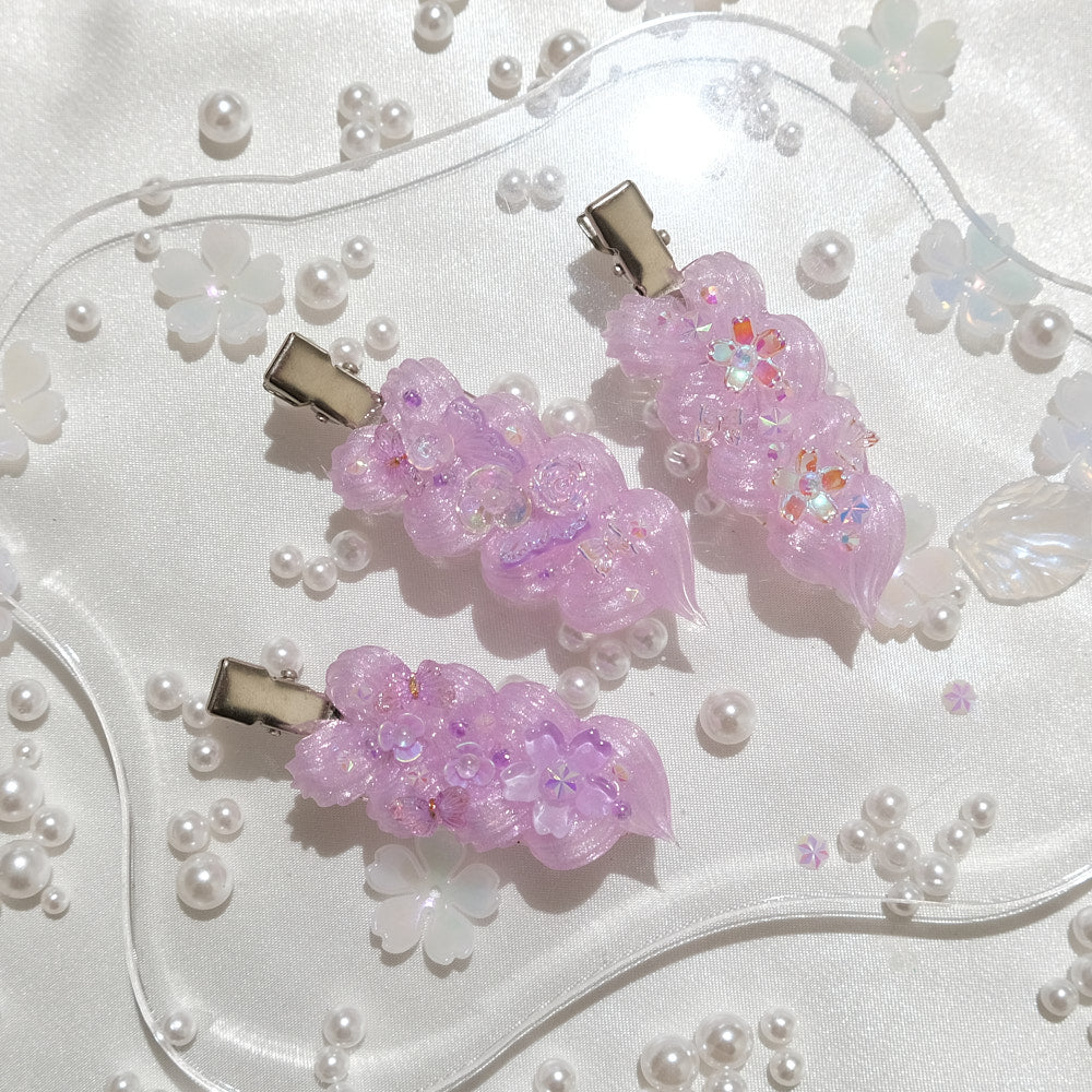 Lilac Blossom Dream Hair Clips