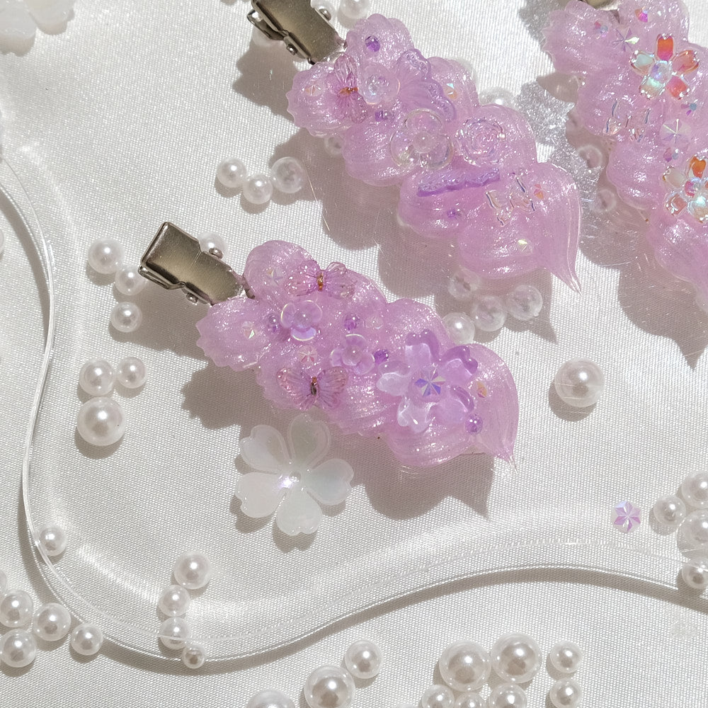 Lilac Blossom Dream Hair Clips