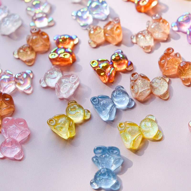 Clear holographic bears (4pcs)