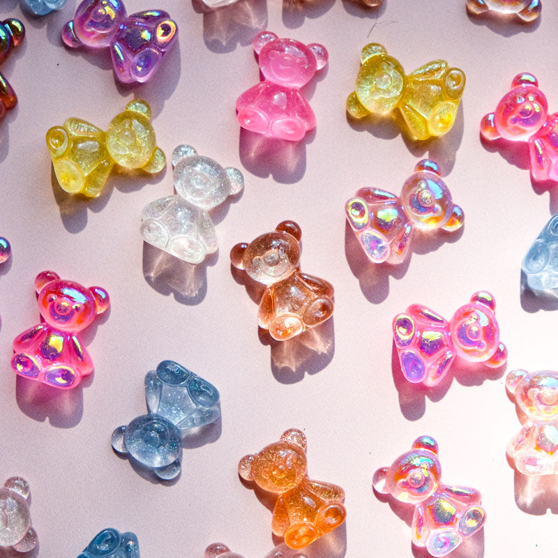 Clear holographic bears (4pcs)