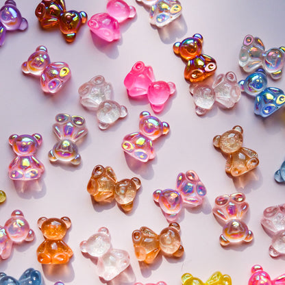 Clear holographic bears (4pcs)