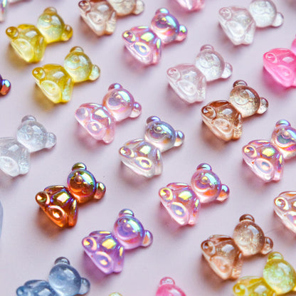 Clear holographic bears (4pcs)