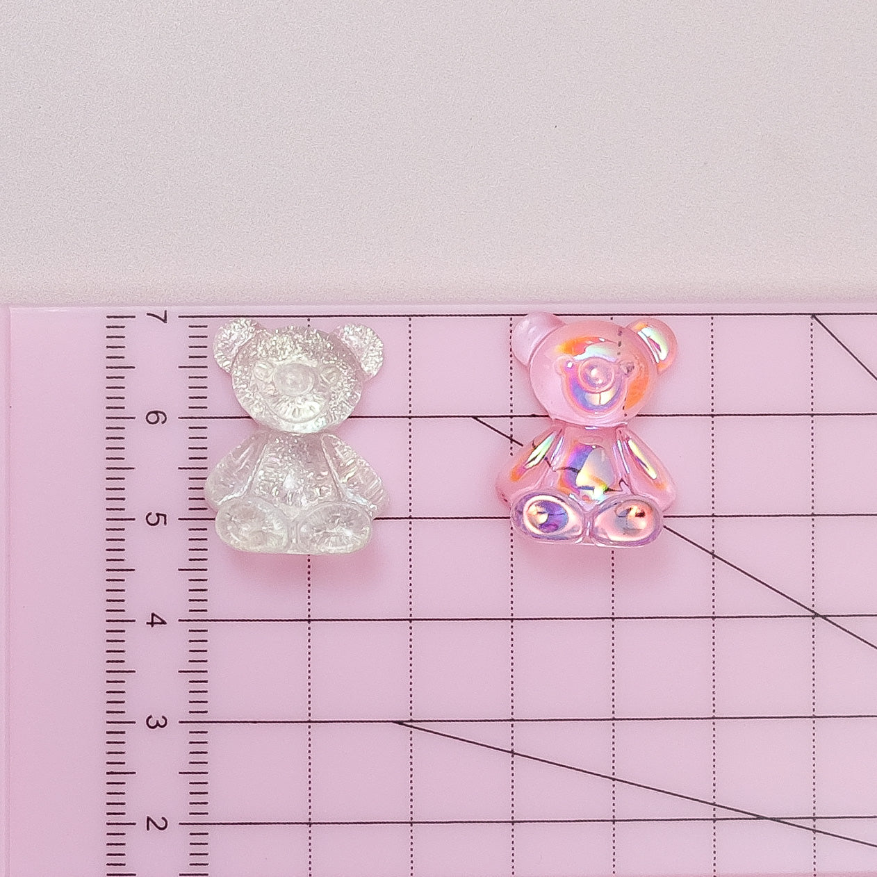 Clear holographic bears (4pcs)