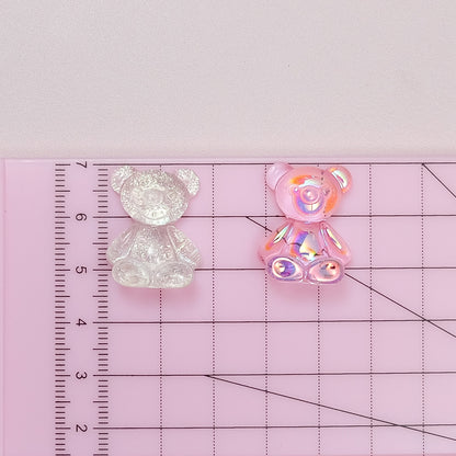 Clear holographic bears (4pcs)