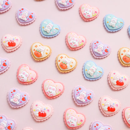 Bunny heart shaped cookies