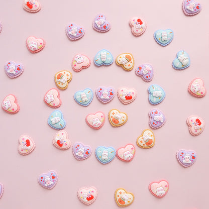 Bunny heart shaped cookies