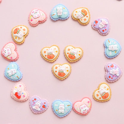 Bunny heart shaped cookies