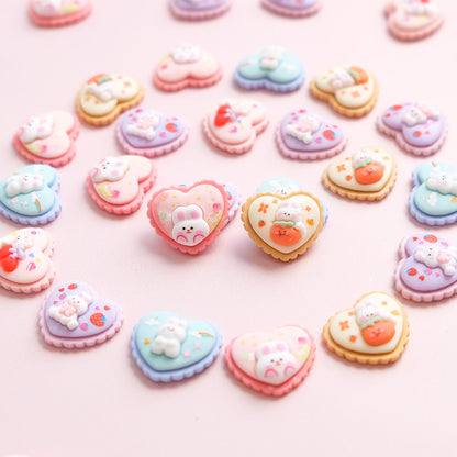 Bunny heart shaped cookies