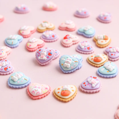 Bunny heart shaped cookies