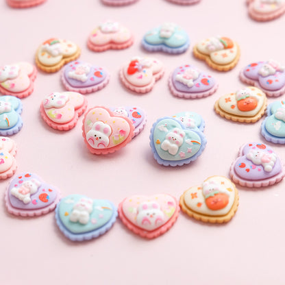 Bunny heart shaped cookies